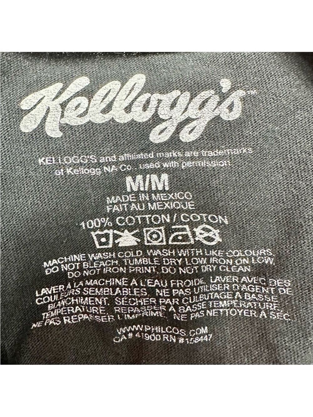 Kellogg’s Frosted Flakes 100% Cotton Black Retro Graphic Print T - Picture 5 of 7